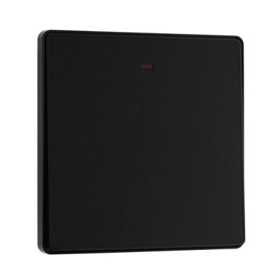 British General EVOLVE 20A Double Pole With Power LED Indicator MATT BLACK ROCKER